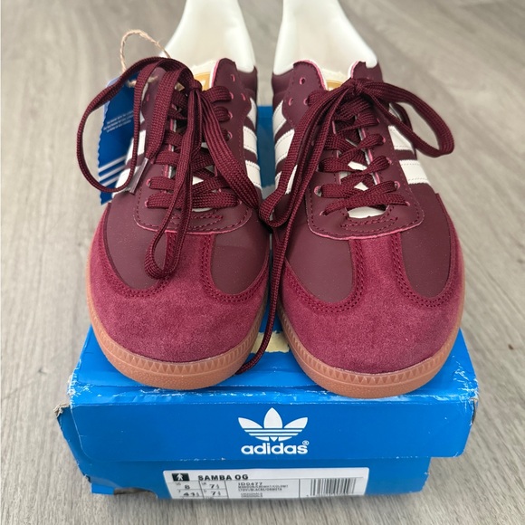 Adidas Samba Maroon Sneakers- Women’s 8 - Picture 2 of 3